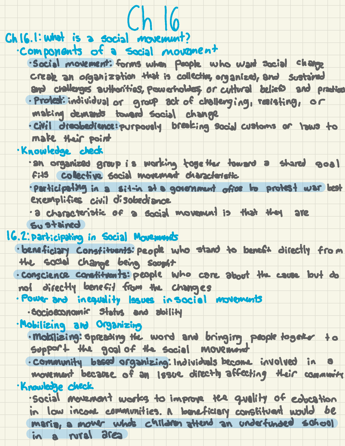 Socy 1001 CH 16 - Detailed Notes On Chapter 16-Changing Society Through ...