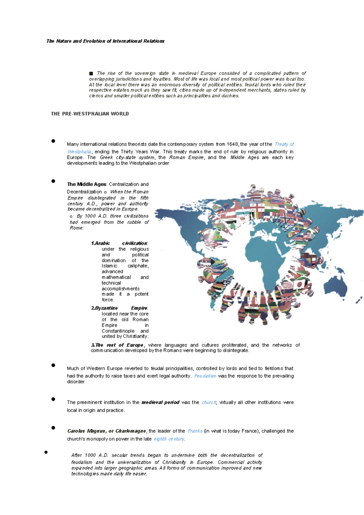 Is 1 - The Nature and Evolution of International Relations The rise of ...