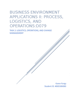 D079 Task 2- WGU - Passed - D079 RNM1 Or BXM1 - Business Environment ...