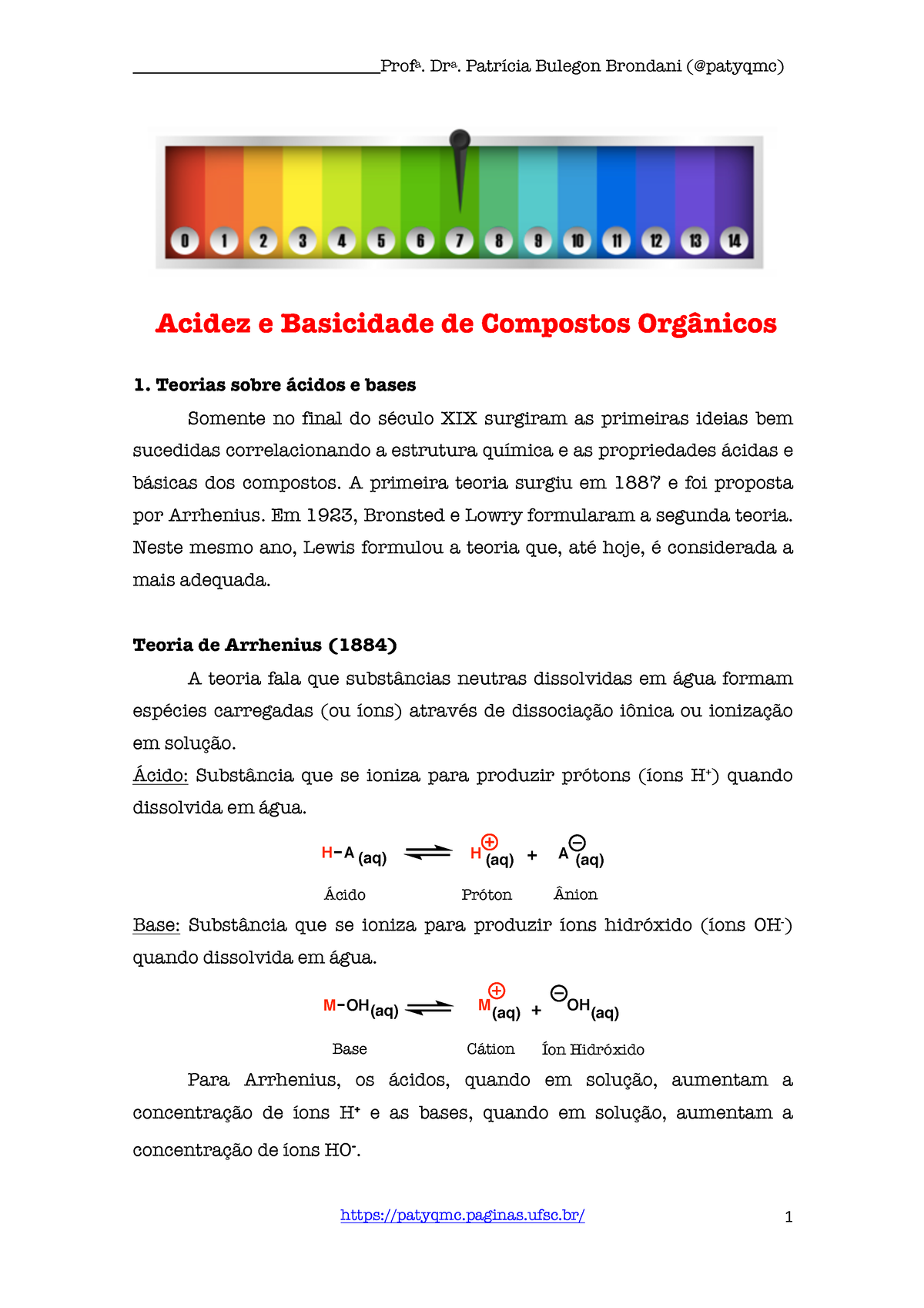 Acidez E Basicidade De Compostos Orgânicos - Teorias Sobre ácidos E ...