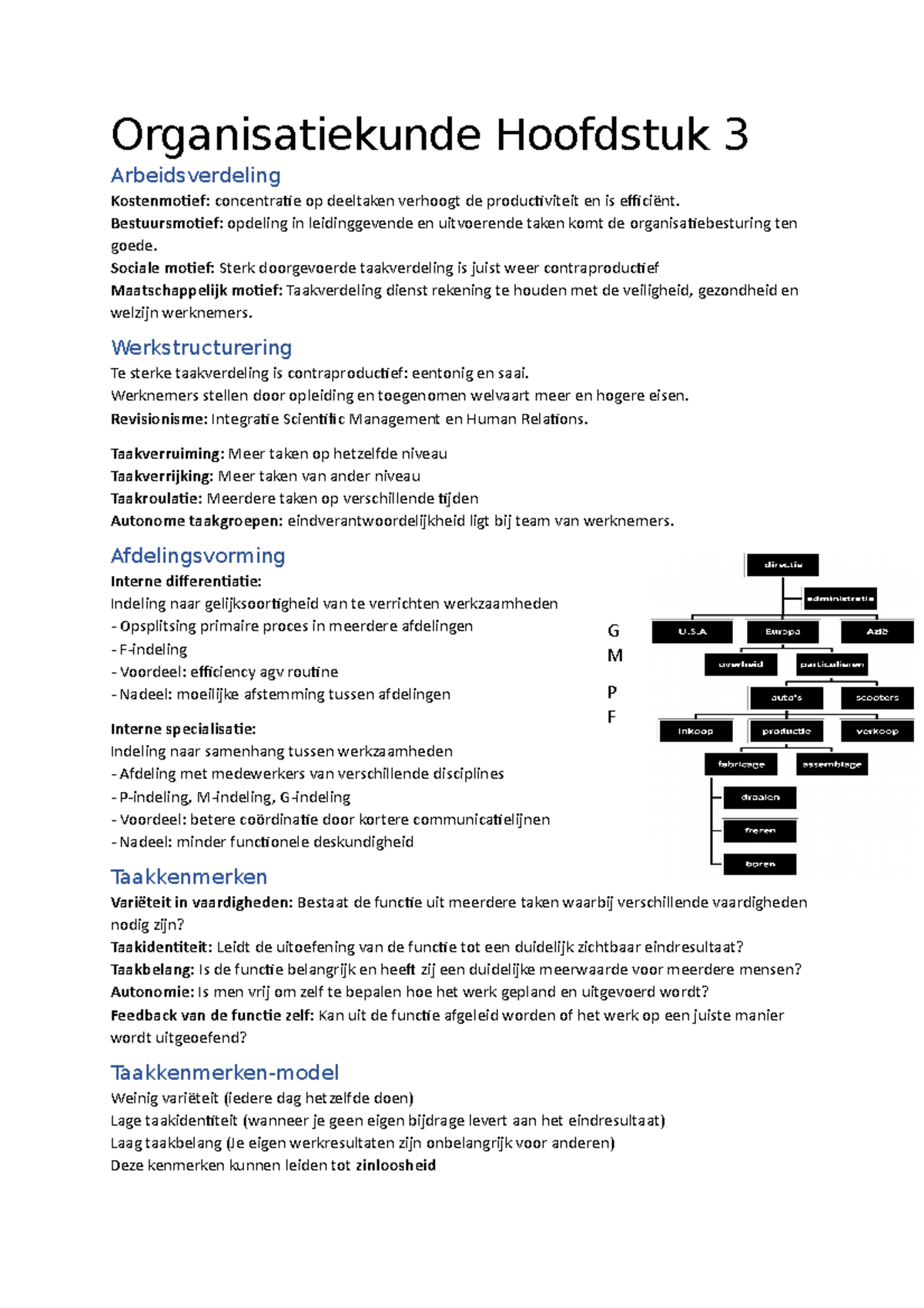 Organisatiekunde H3 Samenvatting - Organisatiekunde Hoofdstuk 3 ...