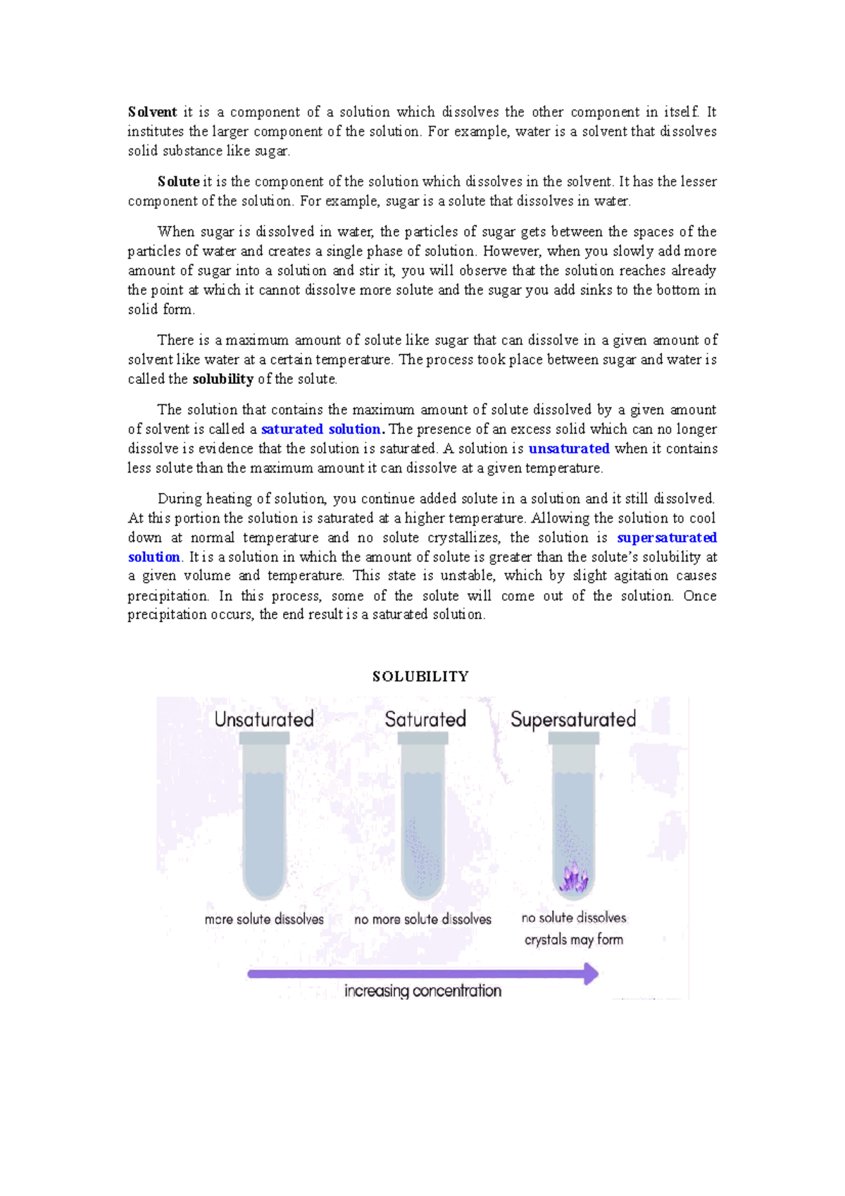 Solubility - Science - Solvent it is a component of a solution which ...