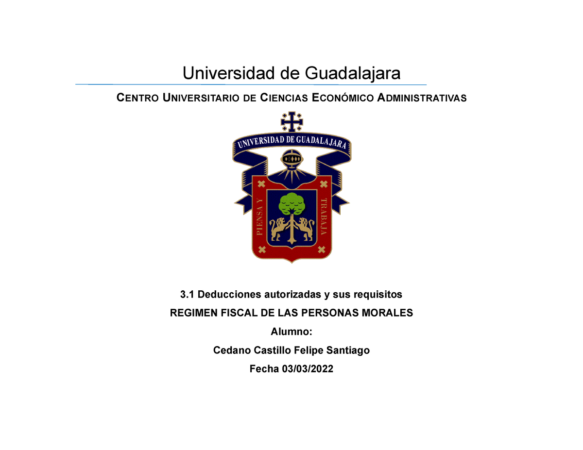 Cedano Castillo Felipe.S 3.1 Deducciones autorizadas y sus requisitos ...