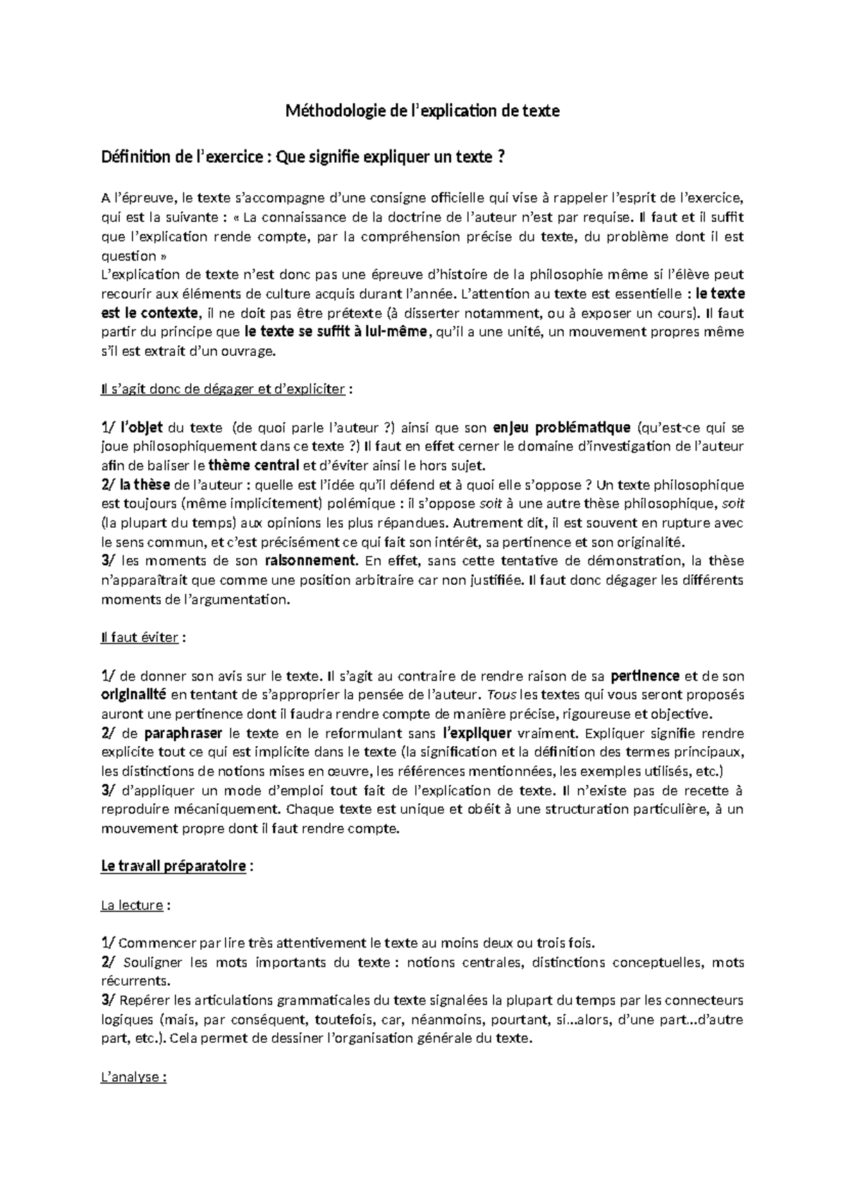 Méthodologie de l'explication de texte - Méthodologie de l’explication ...