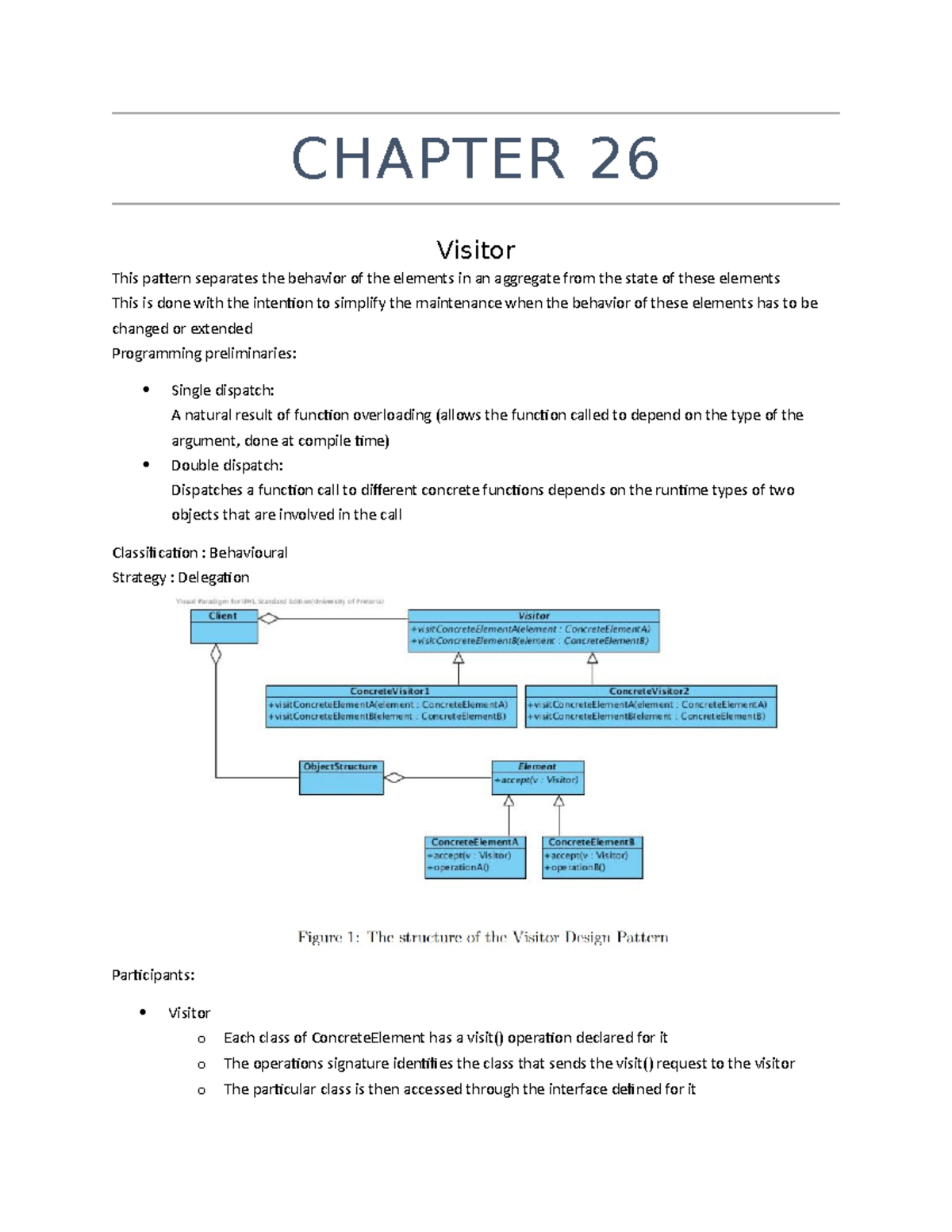 COS 121 Chapter 26 - Summary Software Modelling (C++) - CHAPTER 26 ...