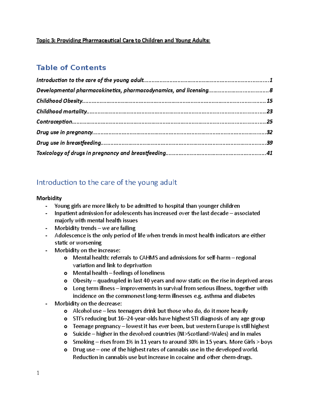 Topic 3 - providing pharmaceutical care to children and young adults ...