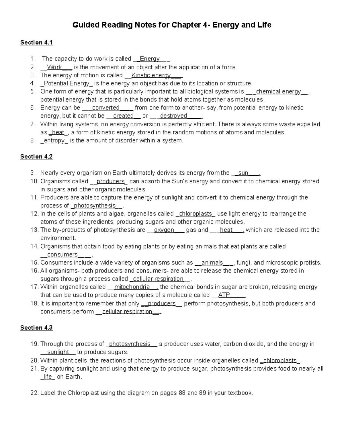 CH 4 HW Notes Sections 4 - Homework Questions - Guided Reading Notes ...