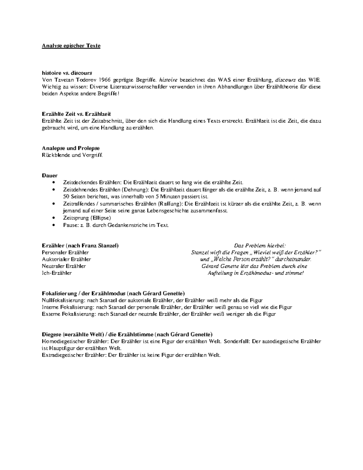 Interpretation Epischer Texte Beispiel Pdf Analyse epischer Texte.pdf - Analyse epischer Texte histoire vs