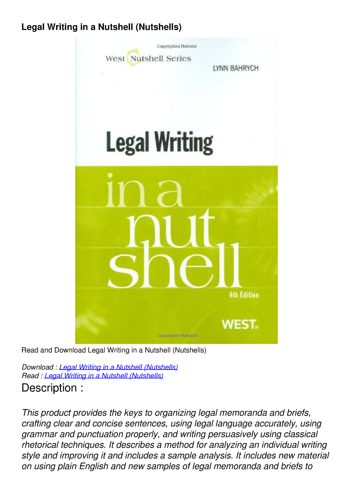 pdf-book-legal-writing-in-a-nutshell-nutshells-download-book-legal