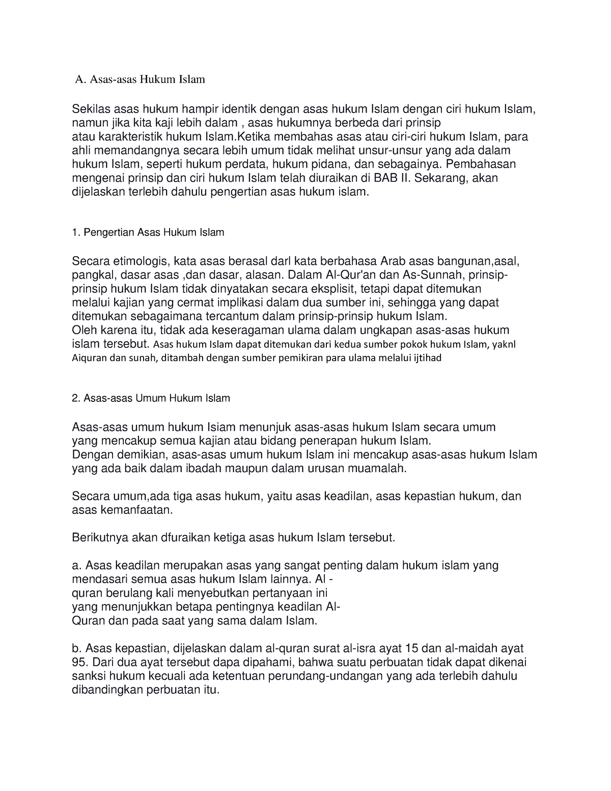 essay tentang hukum islam