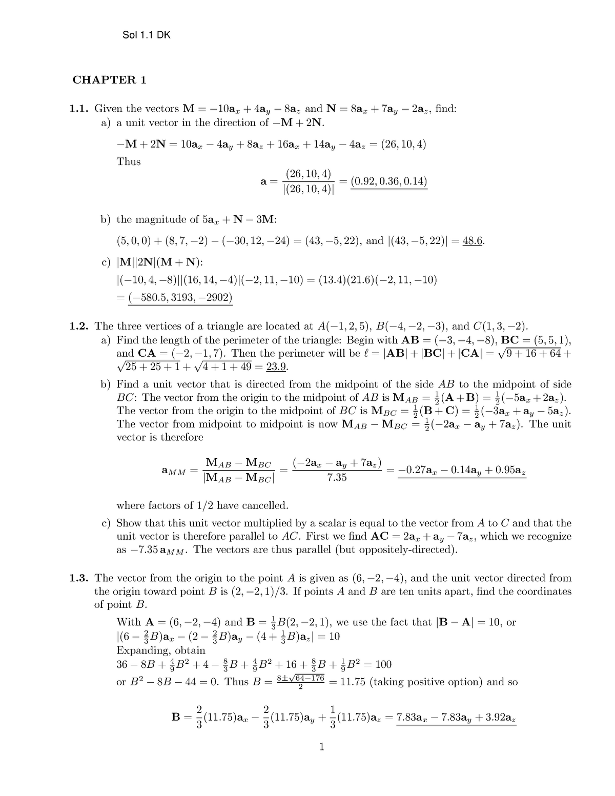 Capitulo 1 EE 7 Hayt - Soluciones Problemas De Teoria Electromagnetica ...