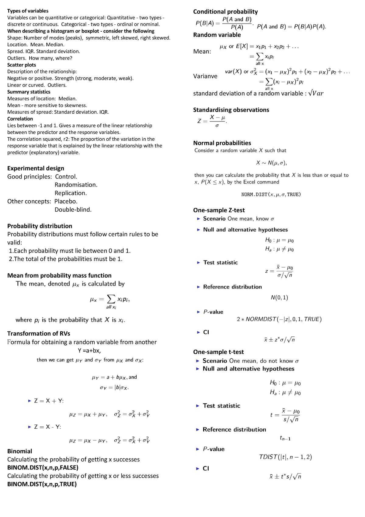 Cheat Sheet - Types Of Variables Variables Can Be Quantitative Or 