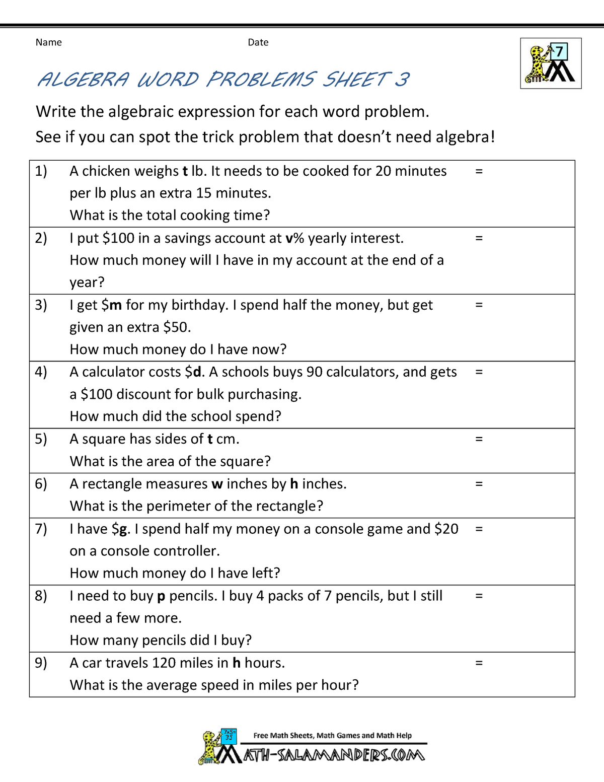 algebra-word-problems-3-name-date-algebra-word-problems-sheet-3-write