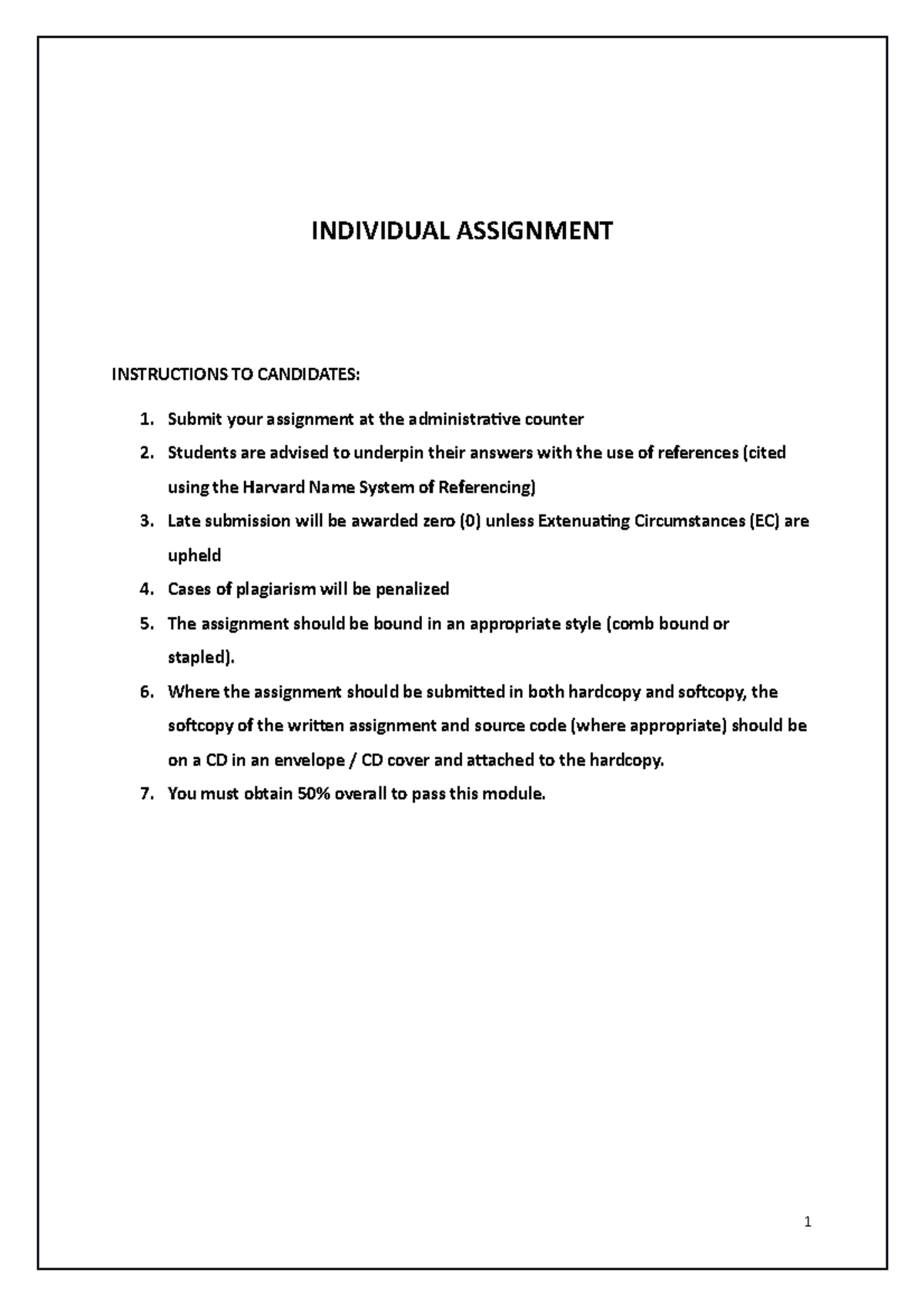 Citw - Green computing - INDIVIDUAL ASSIGNMENT INSTRUCTIONS TO ...