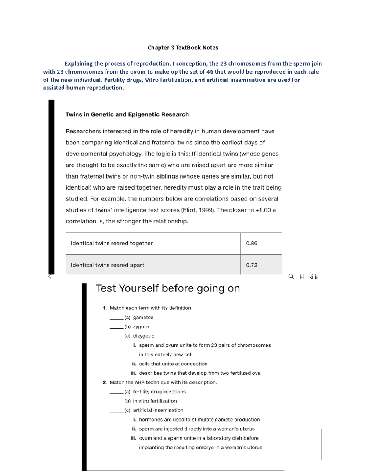 Chapter 3 Textbook notes - Chapter 3 TextBook Notes Explaining the ...