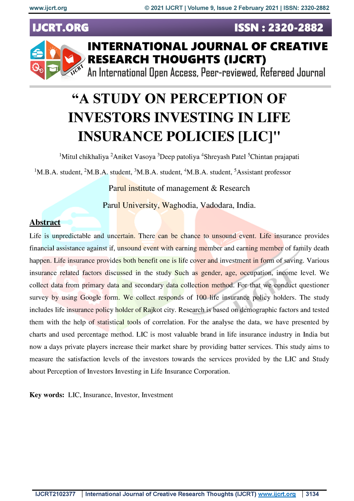 literature review on consumer perception about life insurance policies