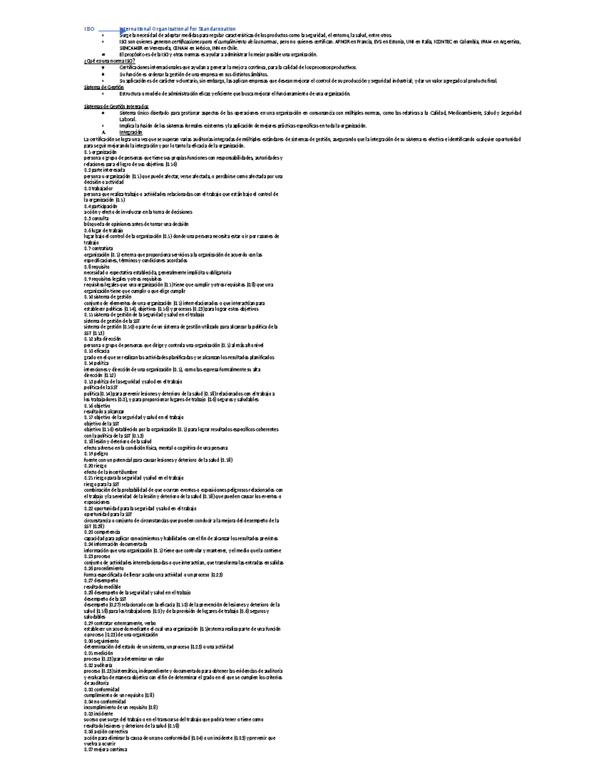 Resumen parcial 1 - ISO International Organizational for Standarozation ...