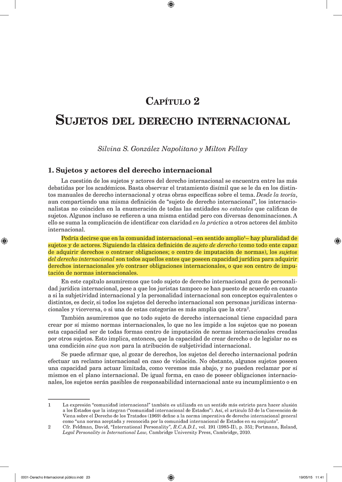 Sujetos Del Derecho Internacional - CAPÍTULO 2 SUJETOS DEL DERECHO ...