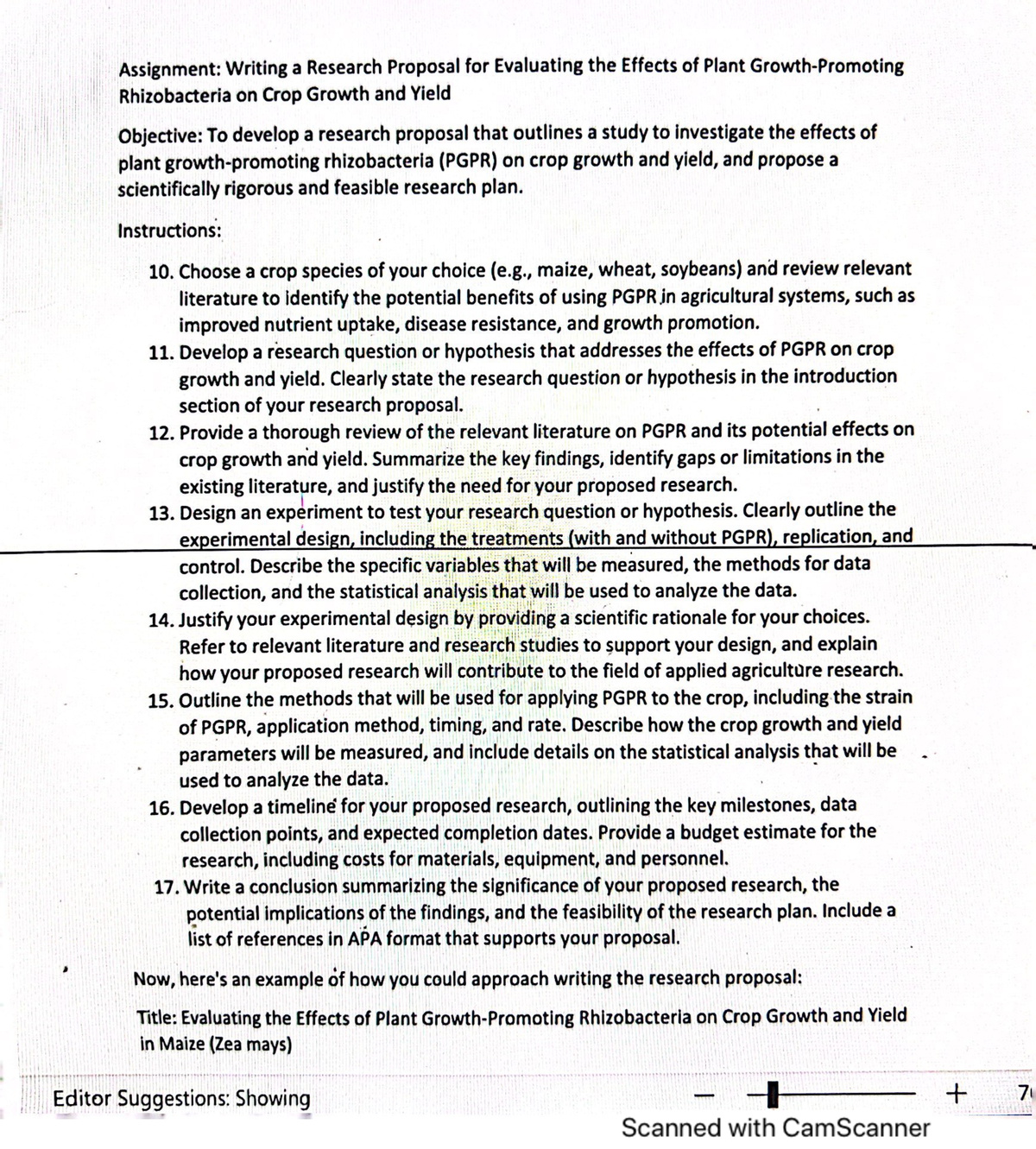 AAR writing - Assignment: Writing a Research Proposal for Evaluating ...