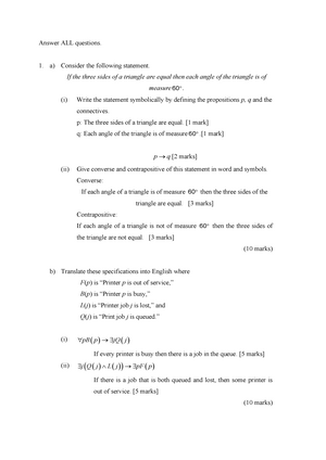 Exam January 2017, questions and answers - Discrete Mathematics 