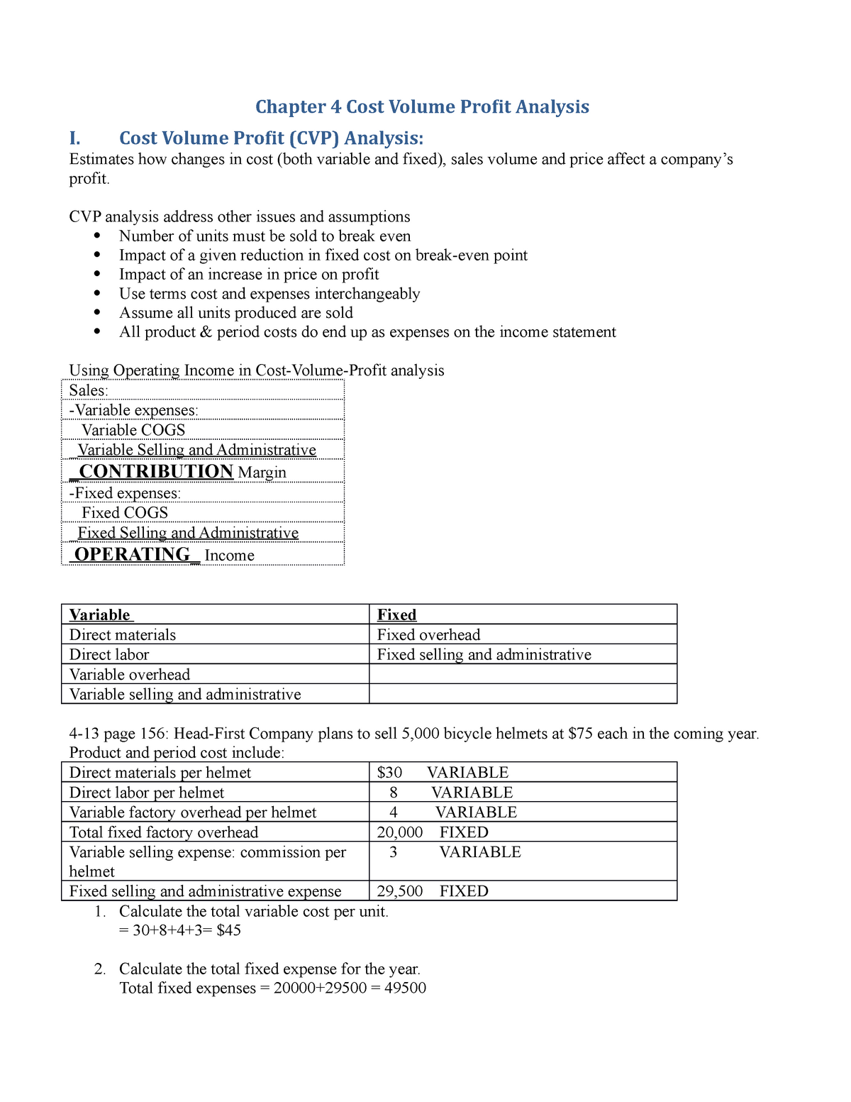 Chapter 4 Cost Volume Profit Analysis Outline Blank 18 19 Chapter 4 Cost Volume Profit 3668