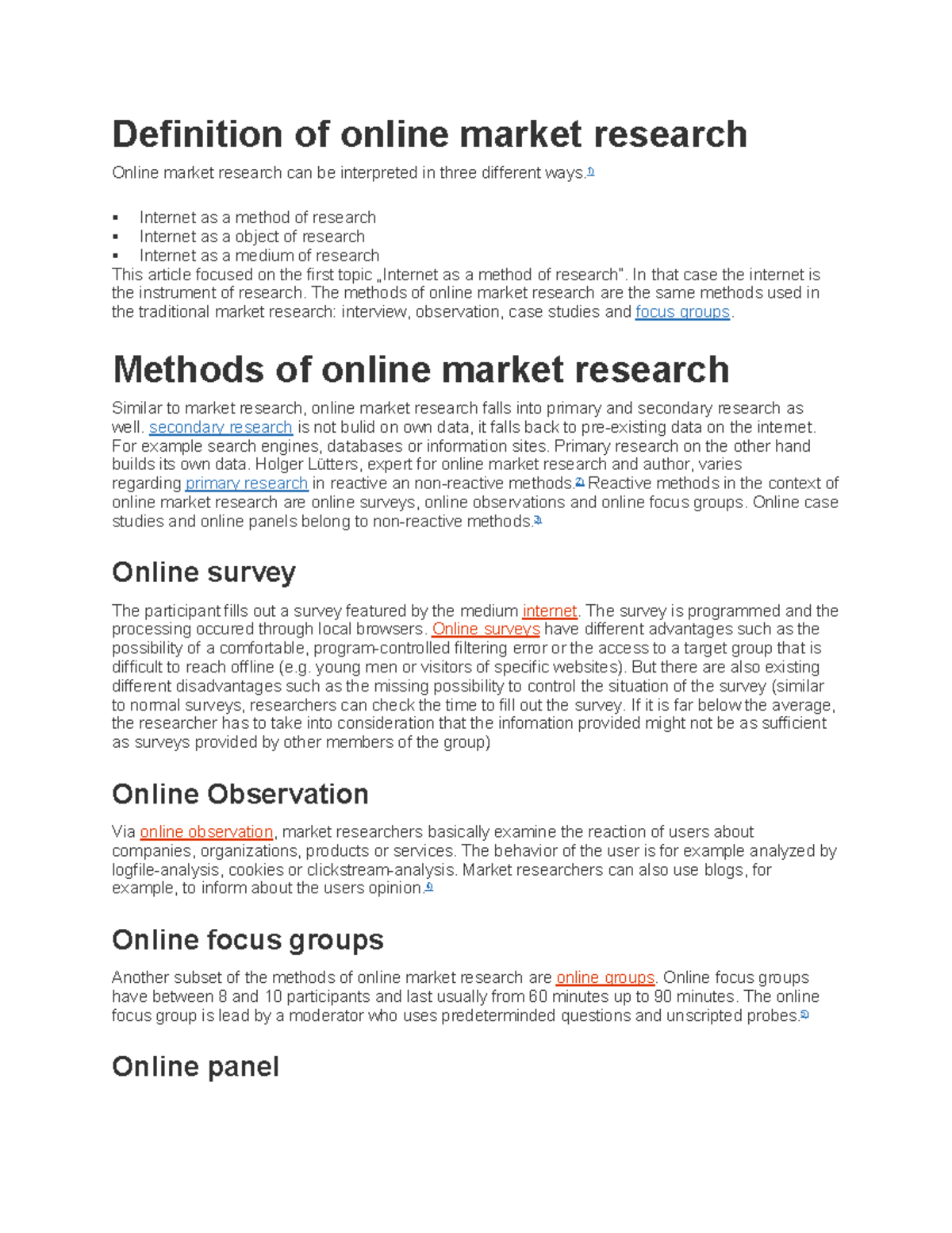 Online market research pdf - Definition of online market research ...