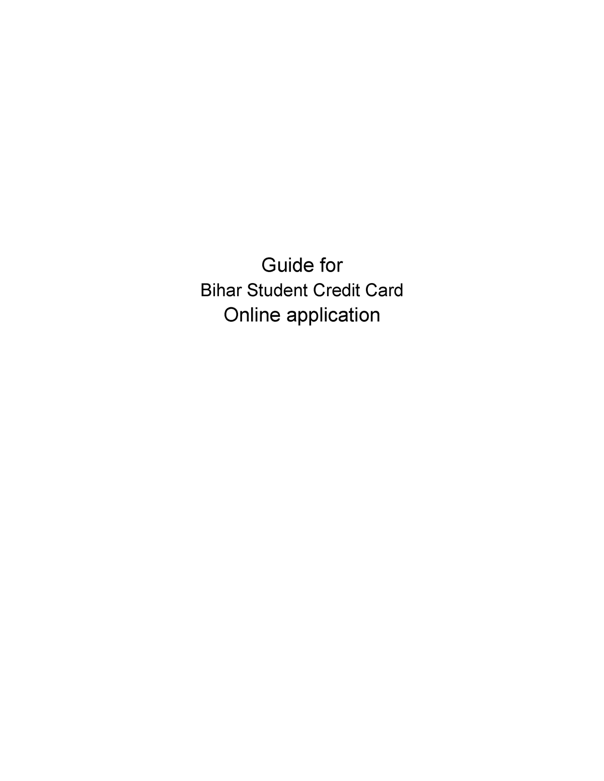 User Manual for BSCCpdf 1 - Guide for Bihar Student Credit Card Online