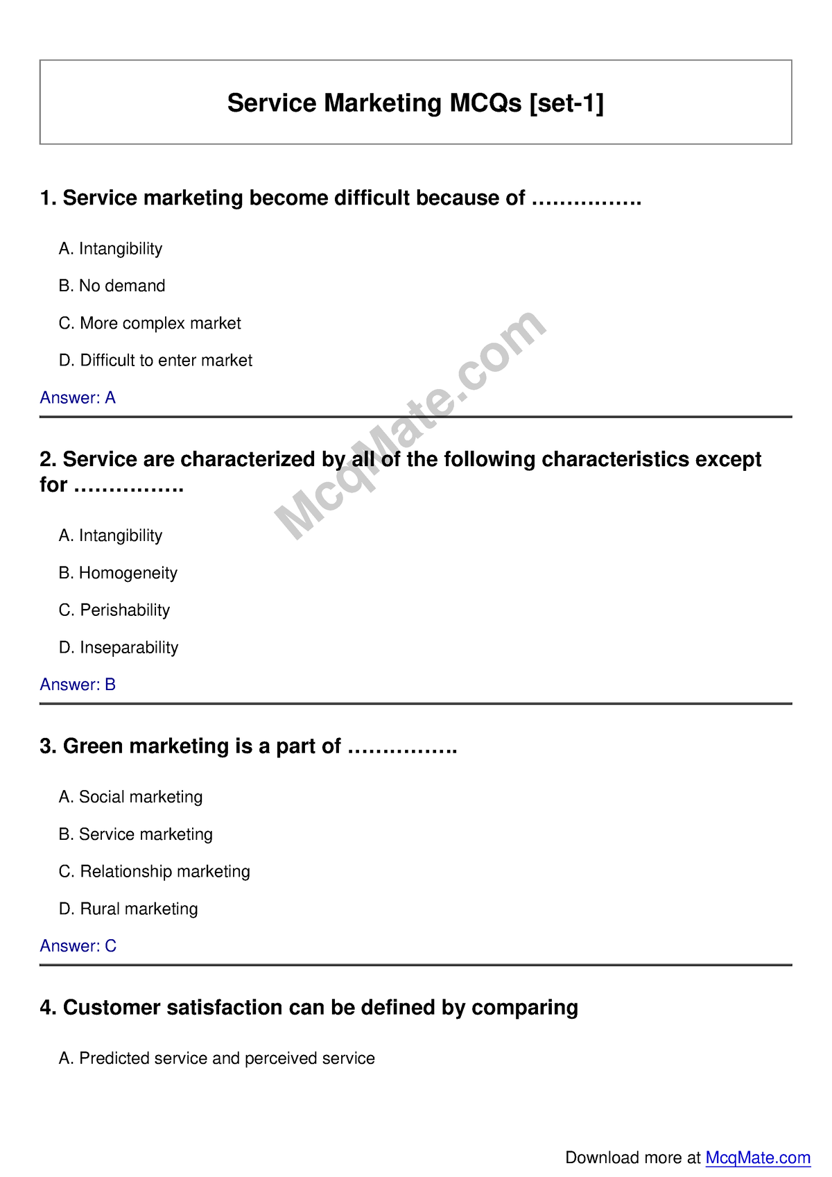 services marketing essays