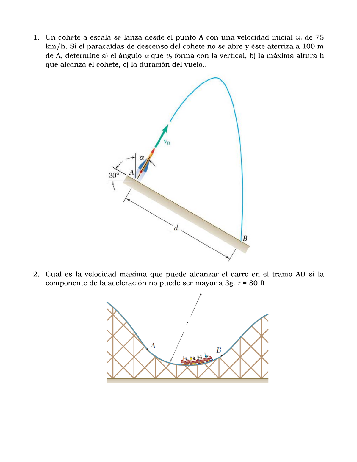 1. Ejercicios Cinematica Lineal Y Curvilinea II-2020 Miercoles - Un ...