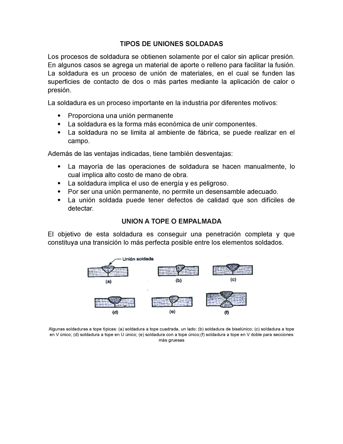 Tipos DE Uniones Soldadas - TIPOS DE UNIONES SOLDADAS Los Procesos De ...