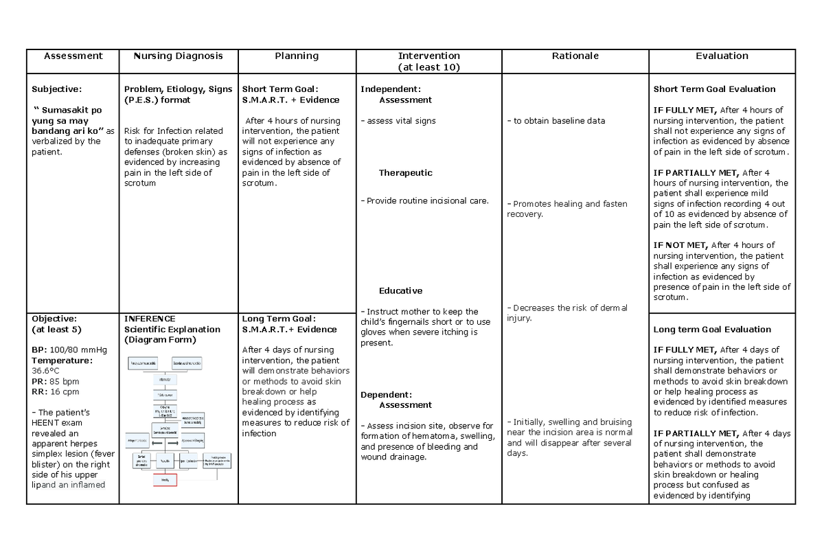 NCP- Orchitis - Assessment Nursing Diagnosis Planning Intervention (at ...