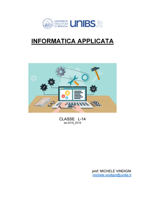 Informatica Applicata INFORMATICA APPLICATA CLASSE L 14 aa