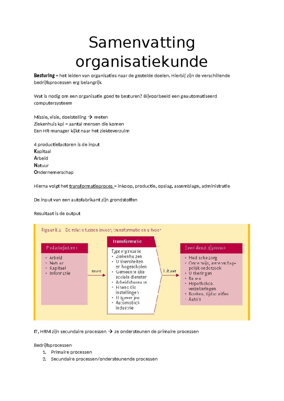 Stuvia 588181 Samenvatting Organisatiekunde - Samenvatting ...