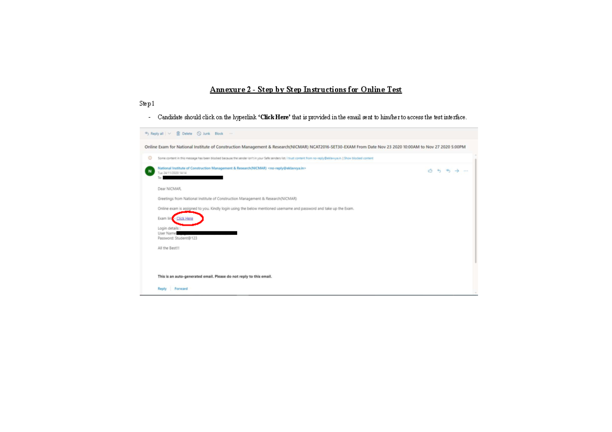 NCAT online instructions Annexure 2 Step by Step Instructions for
