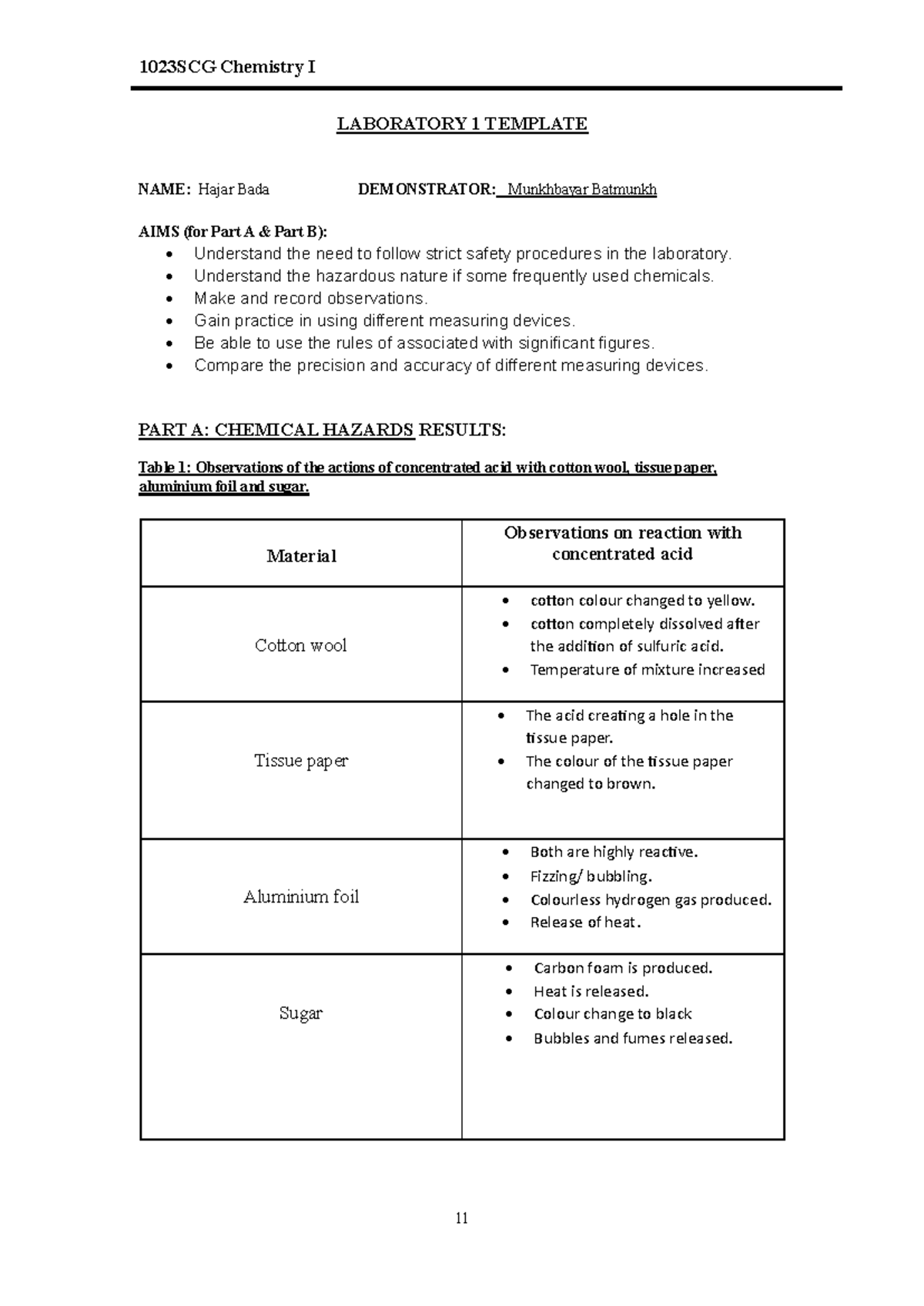 Chem Lab 1 - cell biology practice materials - LABORATORY 1 TEMPLATE ...