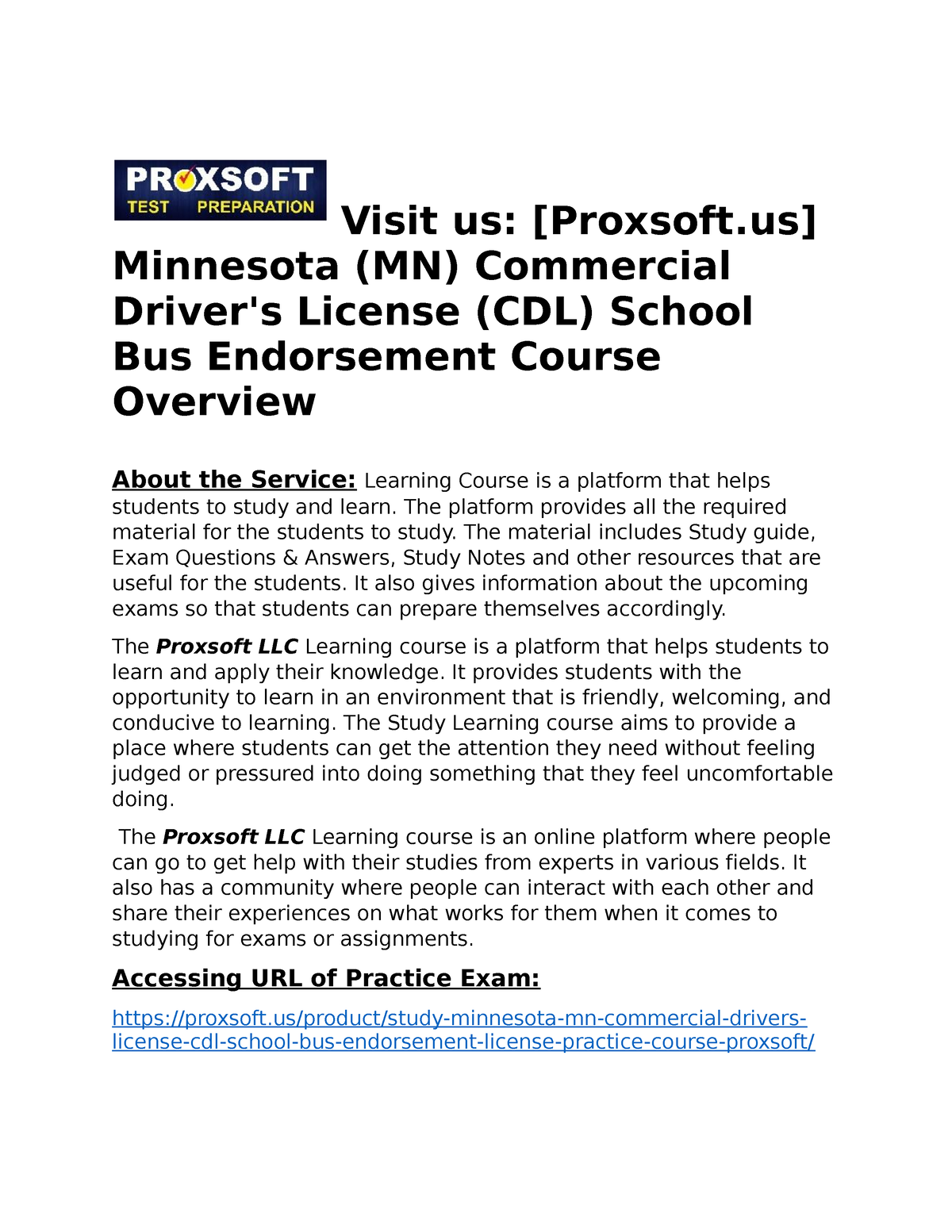 Minnesota (MN) Commercial Driver's License (CDL) School Bus Endorsement ...