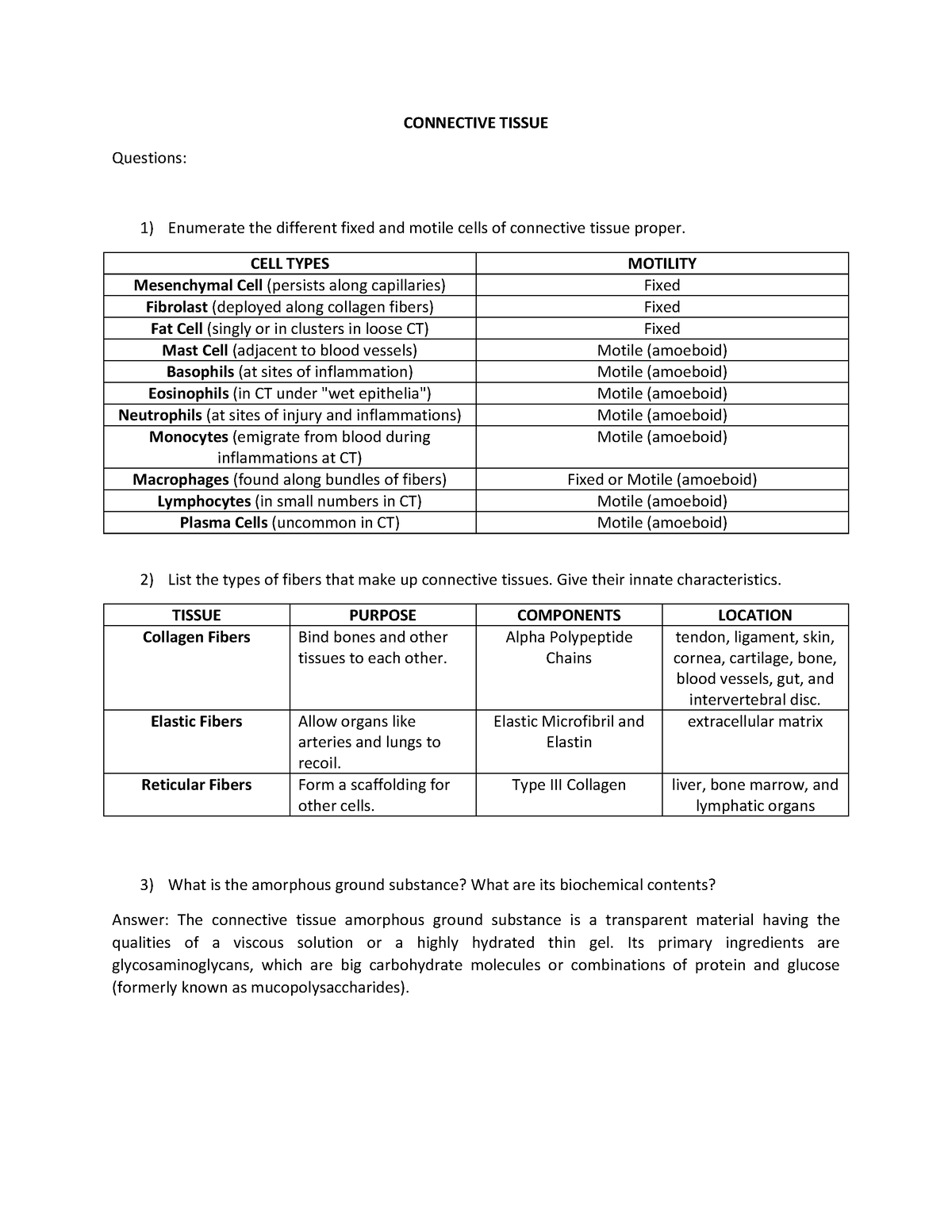 histology-connective-tissue-connective-tissue-questions-enumerate