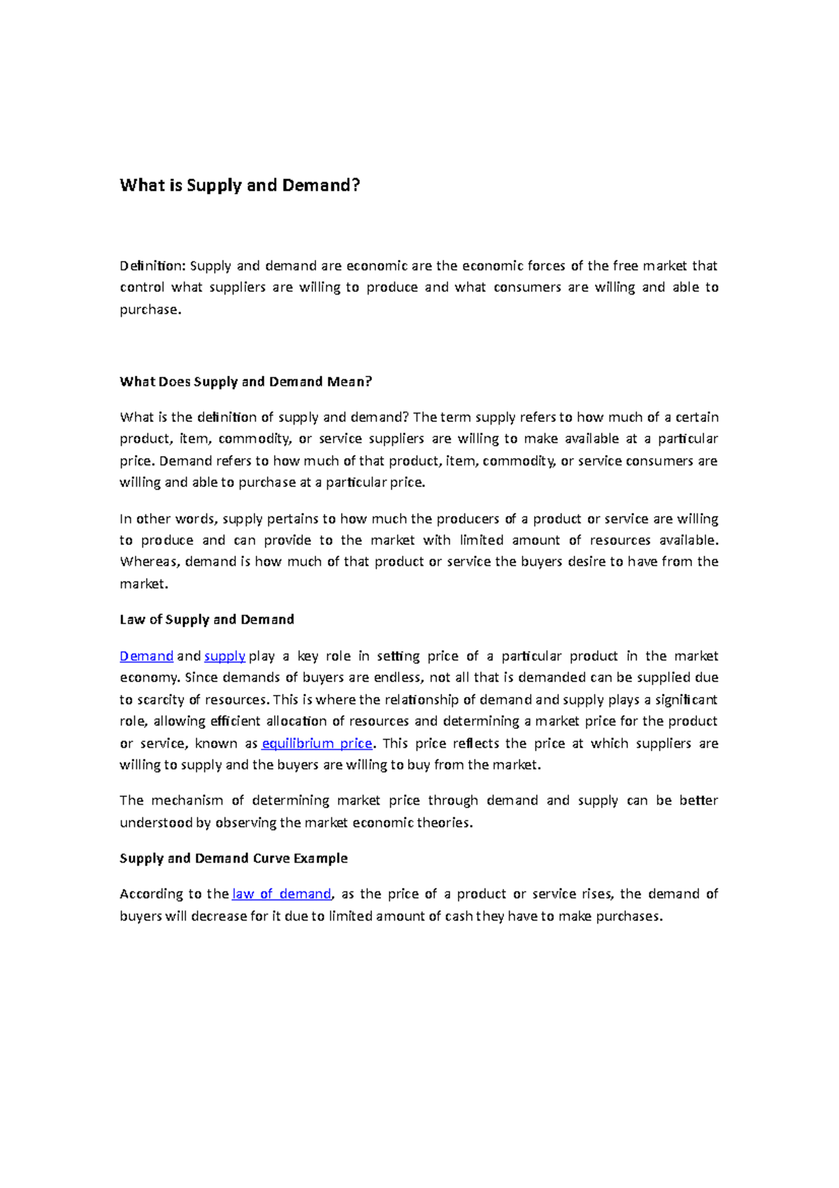 3. What is Supply and Demand1558358932 What is Supply and Demand