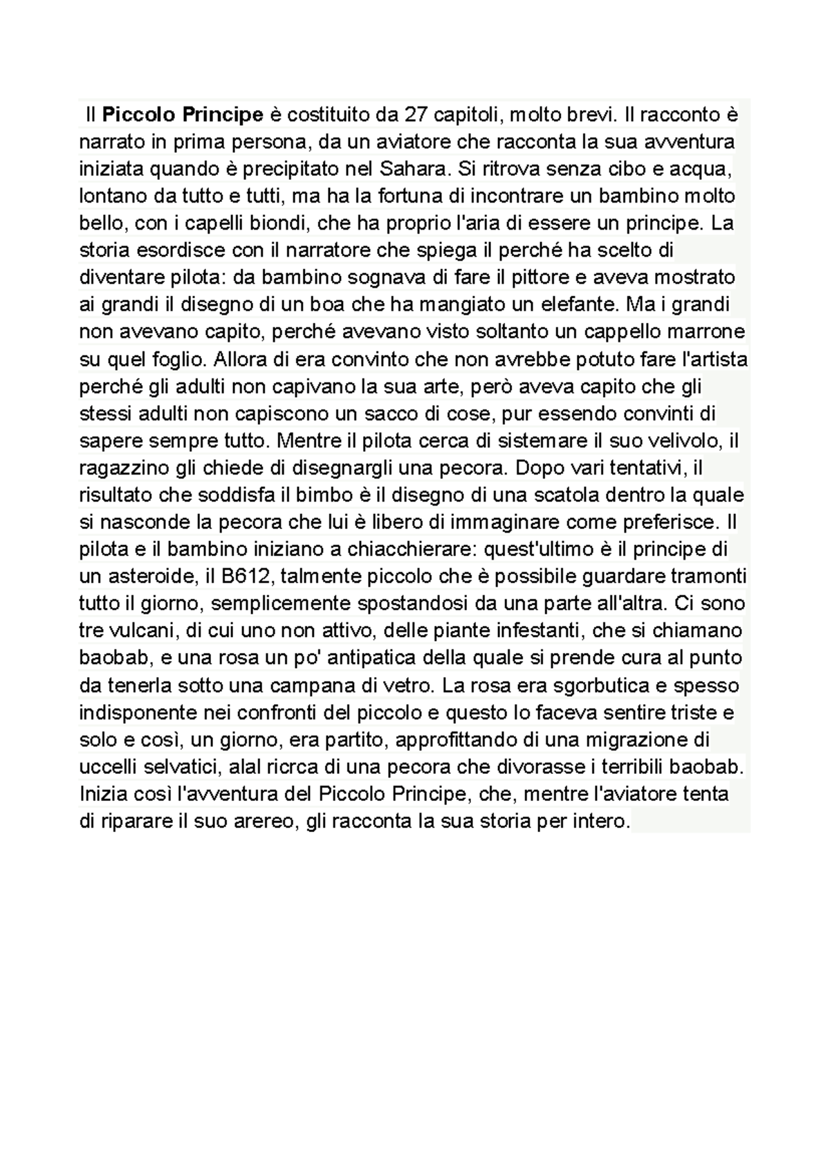 il piccolo principe testo integrale pdf