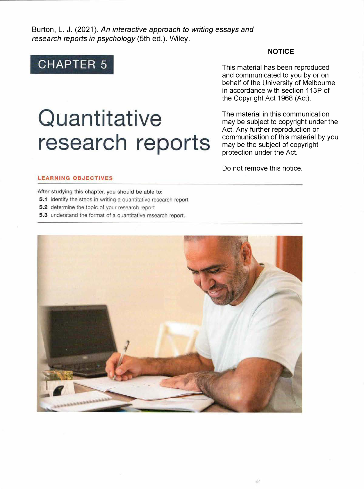 chapter 5 quantitative research format