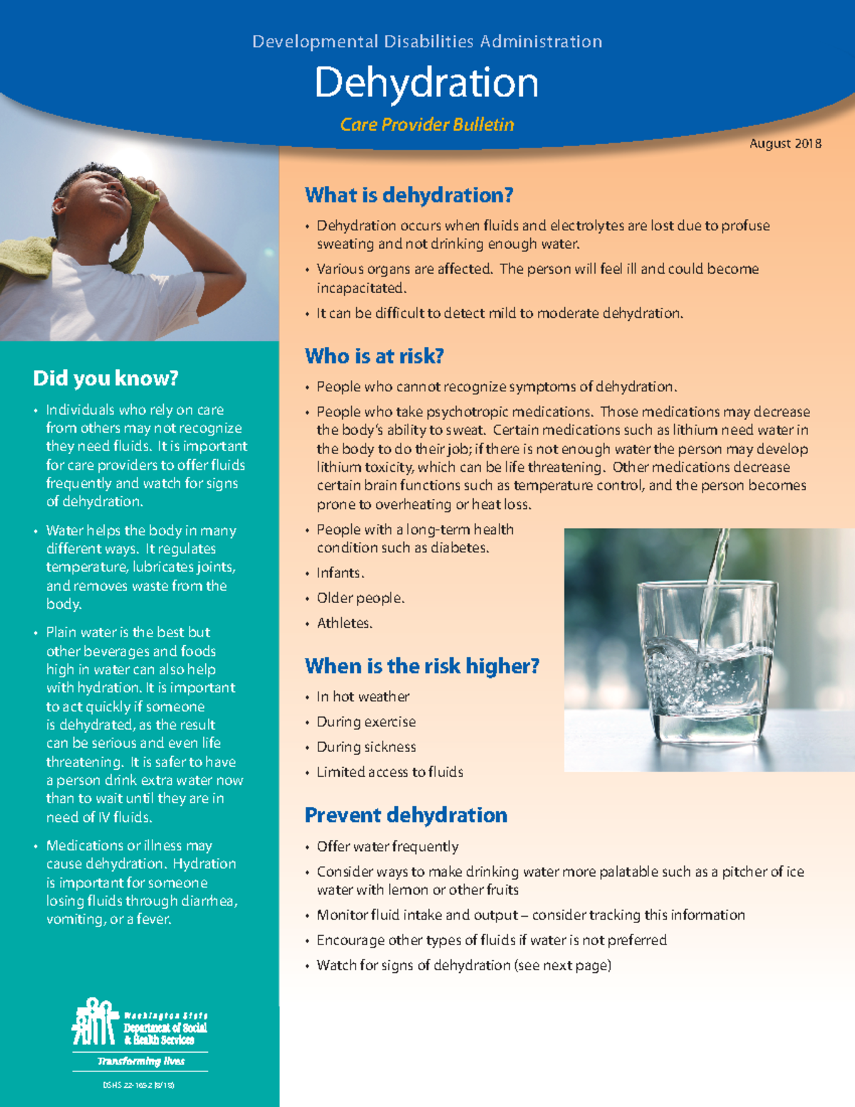 Dehydration What is dehydration? Dehydration occurs when fluids and