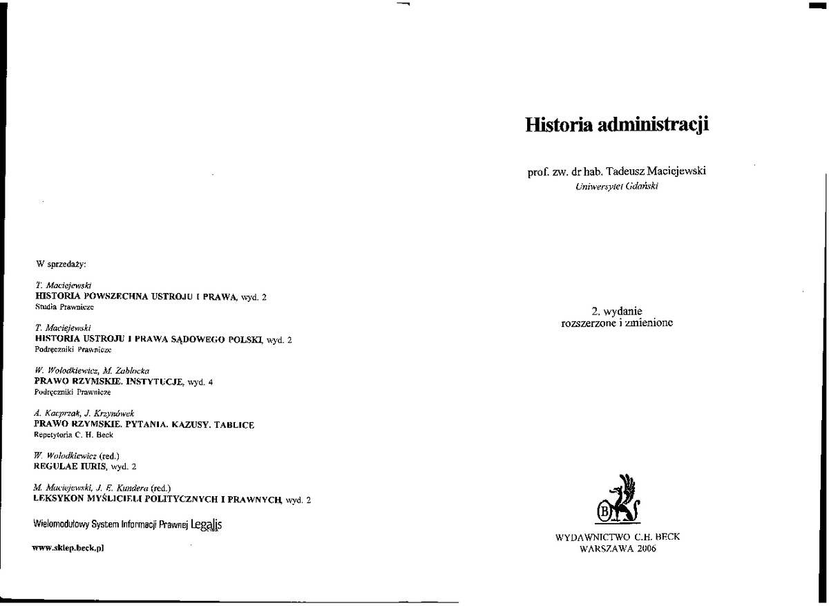 Historia Administracji Tadeusz Maciejewski Pdf