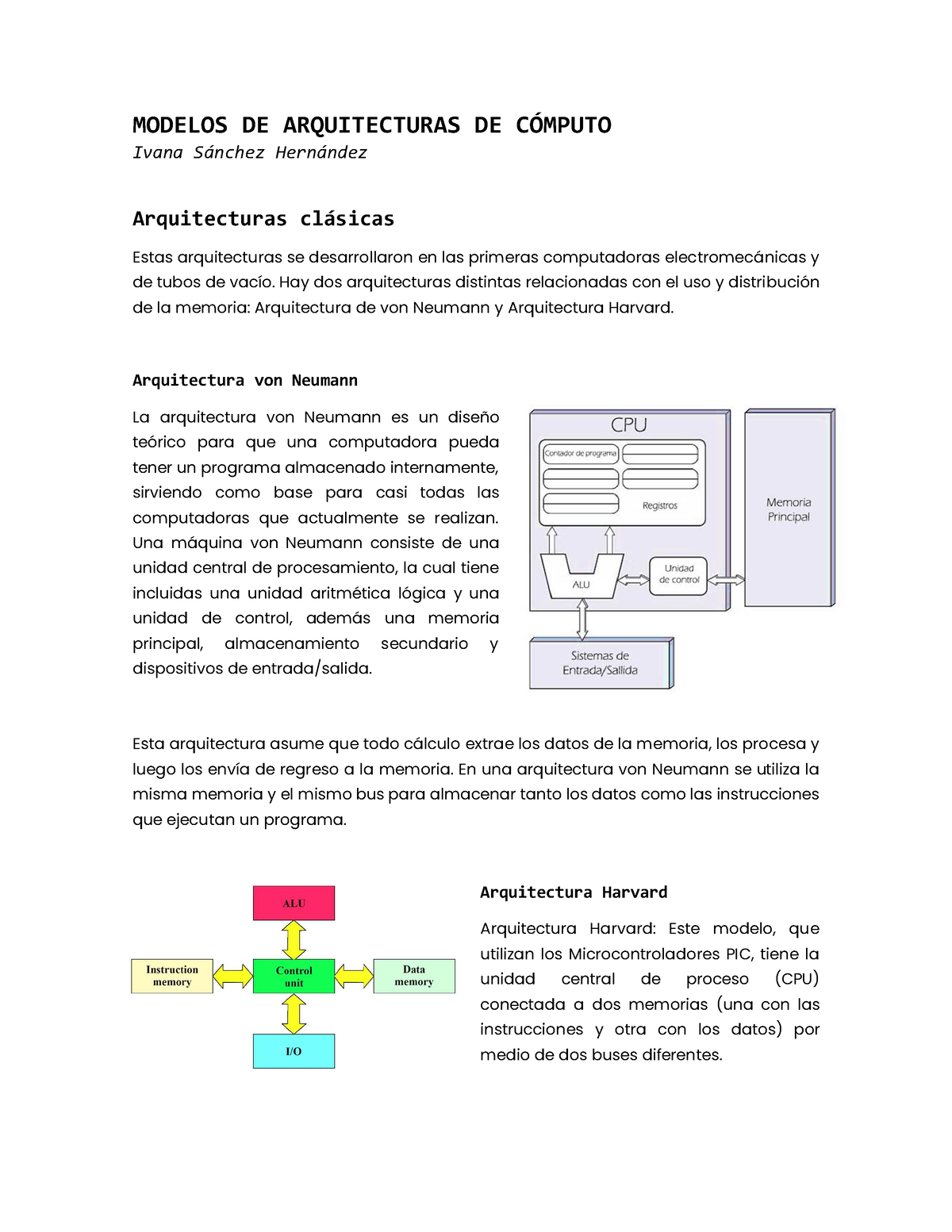 Modelos DE Arquitecturas EN LAS Computadoras - MODELOS DE ARQUITECTURAS ...