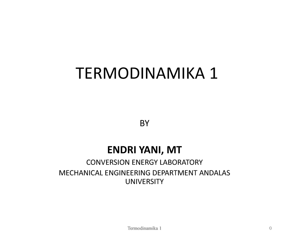 1 Pendahuluan - Materi Belajar Termodinamika 2 - TERMODINAMIKA 1 BY ...