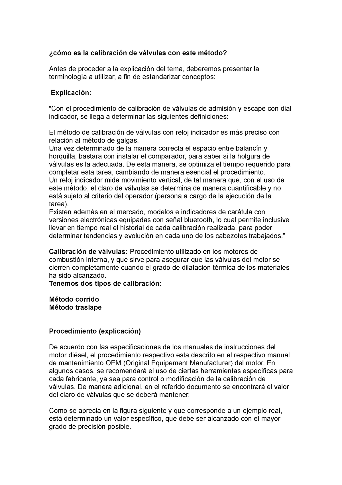 Calibración de válvulas en motores diesel - Predictiva 21