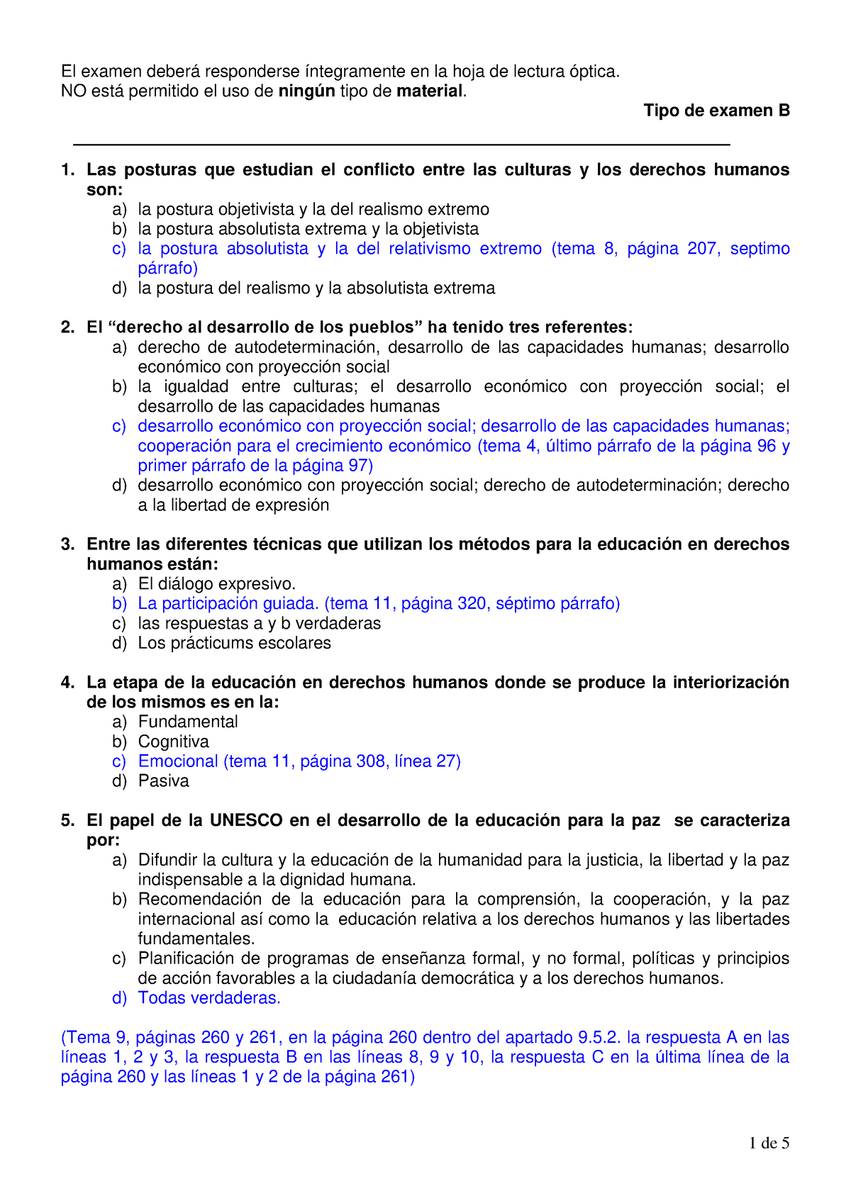 Primera Semana Tipo B - exámenes anteriores - El examen deberá ...