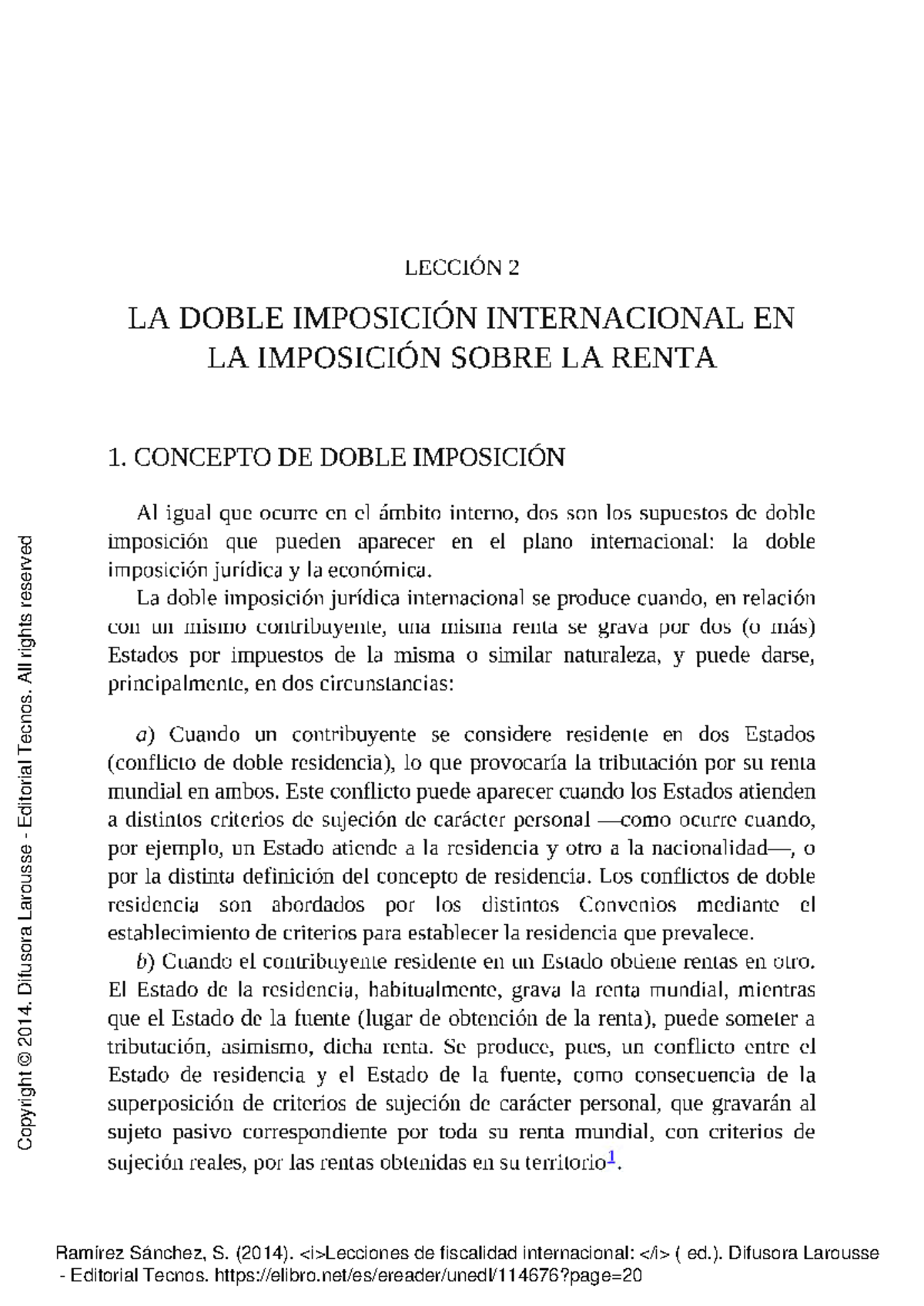 Doble imposicion internacional en la imposicion sobre la renta ...