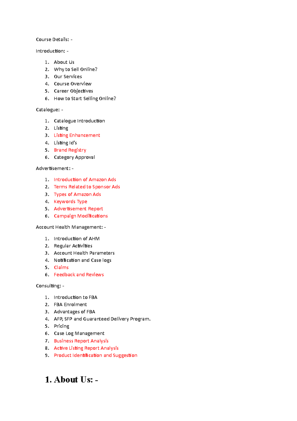 Introduction and Course Overview - Course Details: - Introduction ...