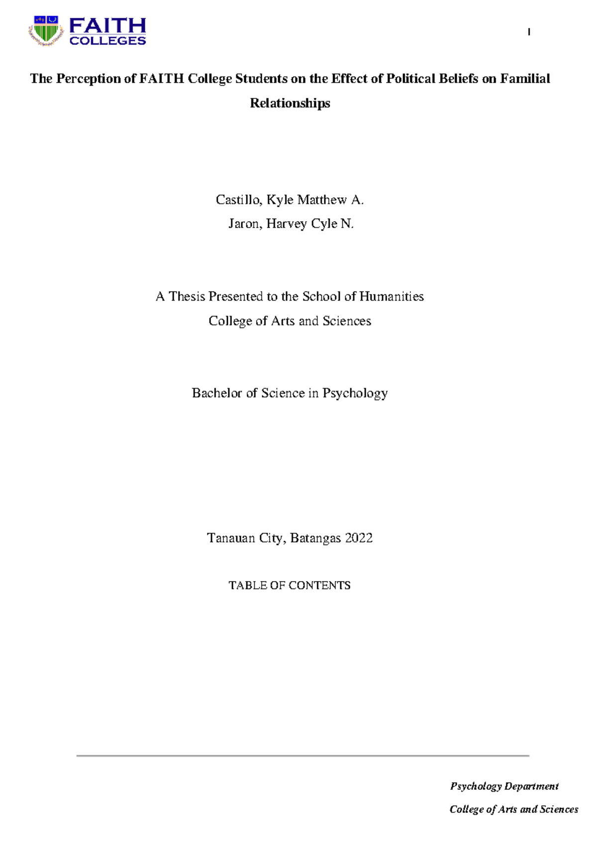 Redefense Manuscript Group 6 Final Psychology Department The