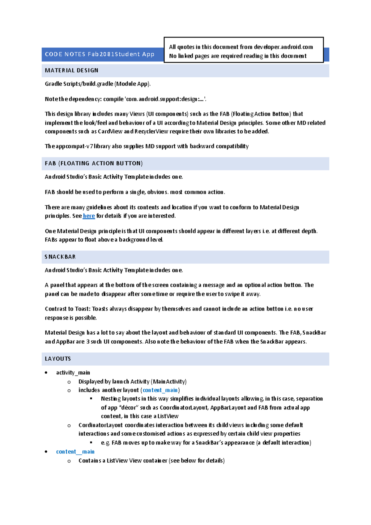 Code Notes - Fab2081Student - COD E NOTE S Fab 20 8 1S tud en t App M A ...
